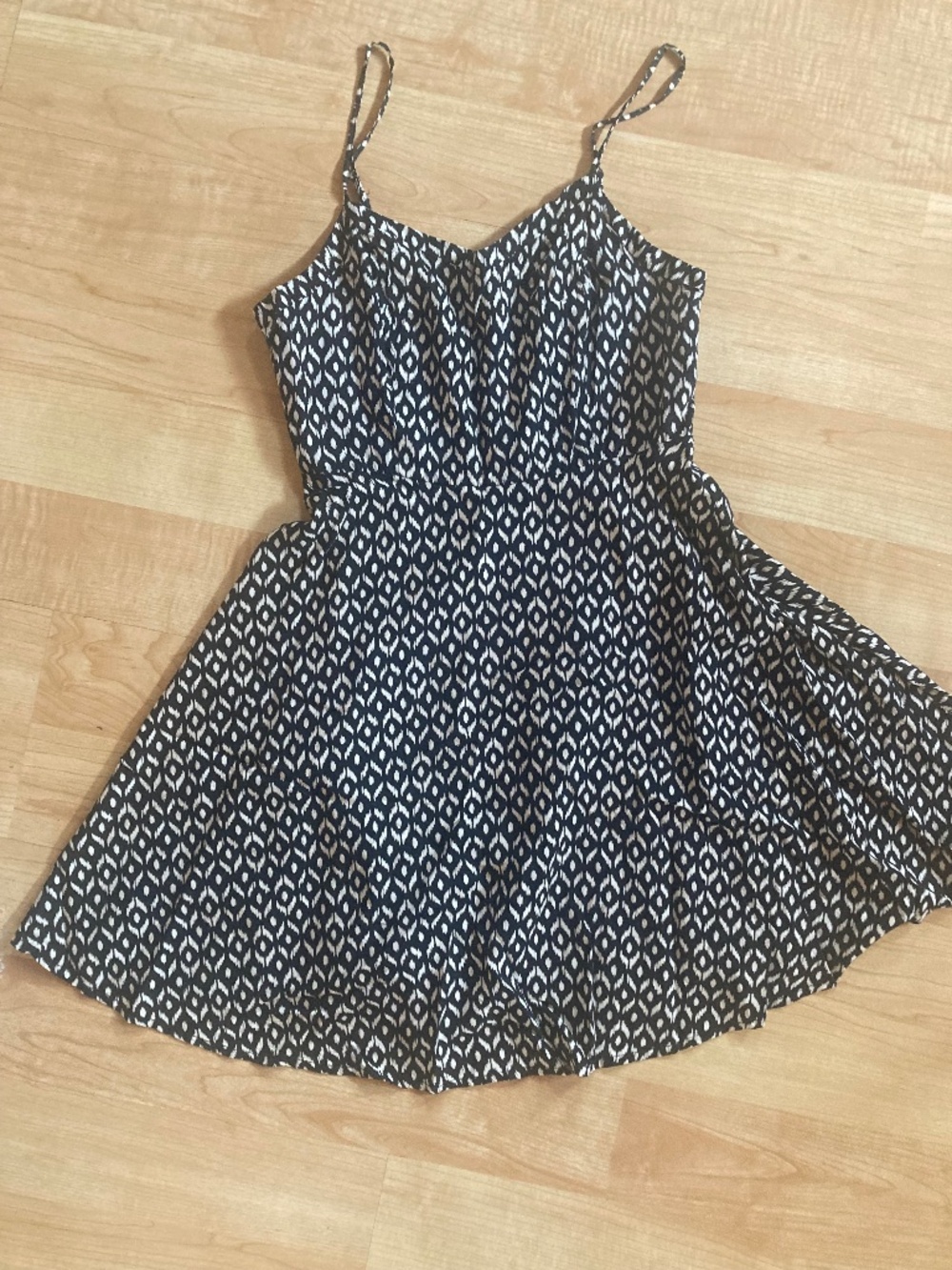 Fit and flare dress geometric print